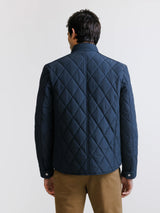 Navy high collar jacket