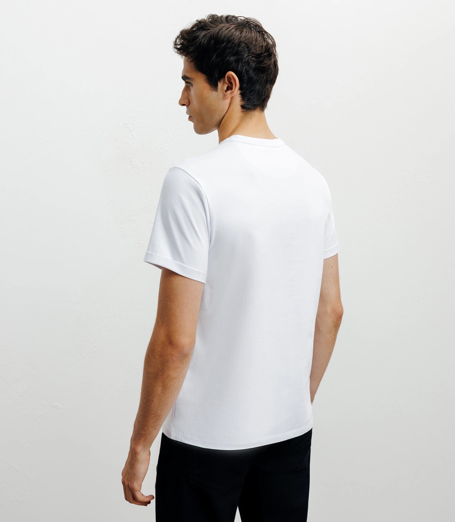 T-shirt col V blanc - IZAC