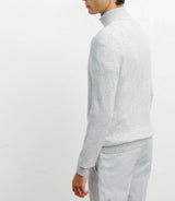 Chine grey stand-up collar sweater
