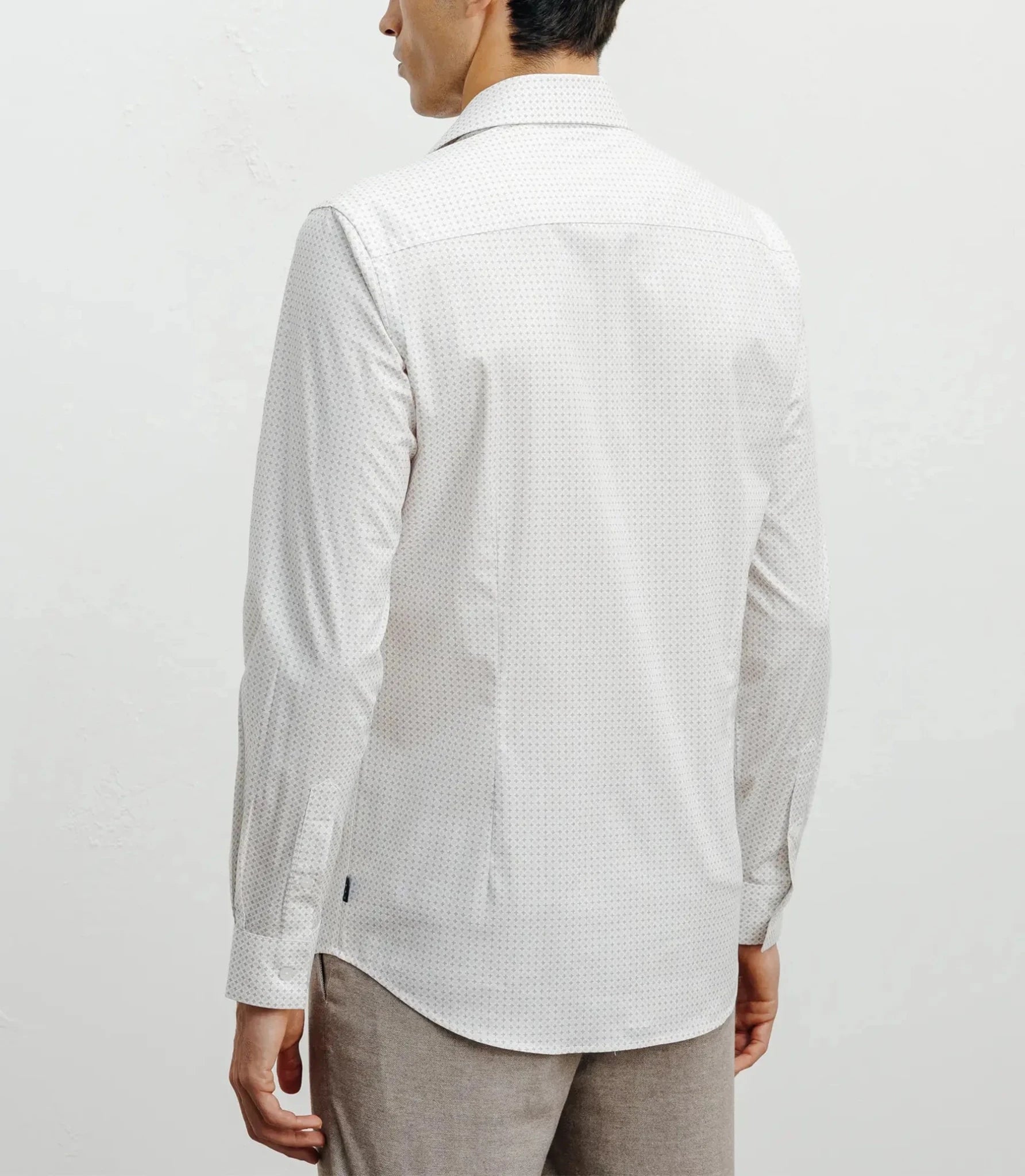 Beige printed city shirt