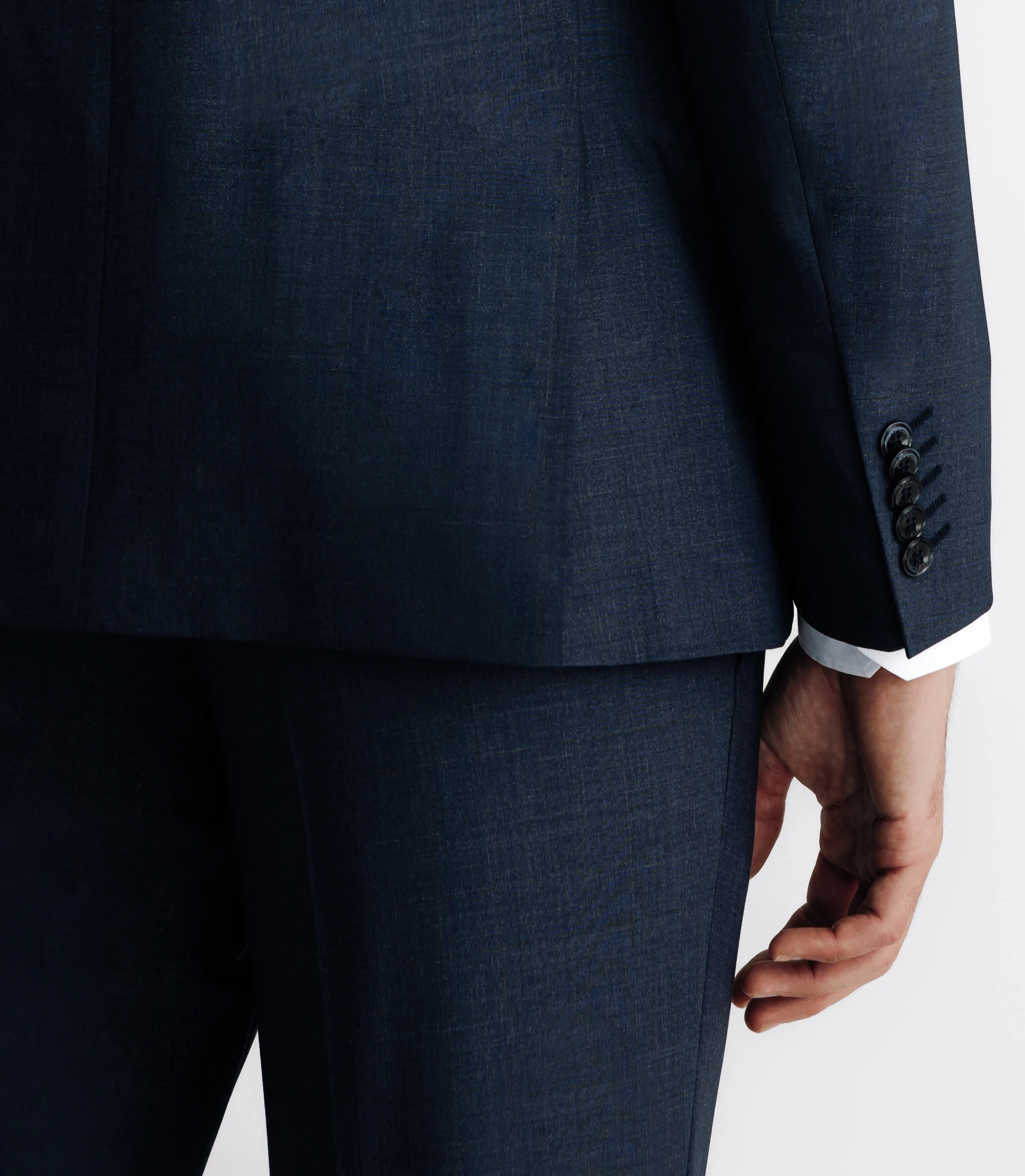 Costume à carreaux esprit Prince de Galles marine - IZAC