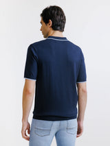 Polo en maille marine