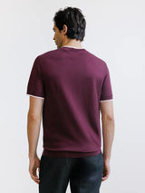 Burgundy knit t-shirt