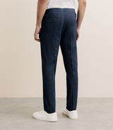 Pantalon ville taille élastique bleu denim