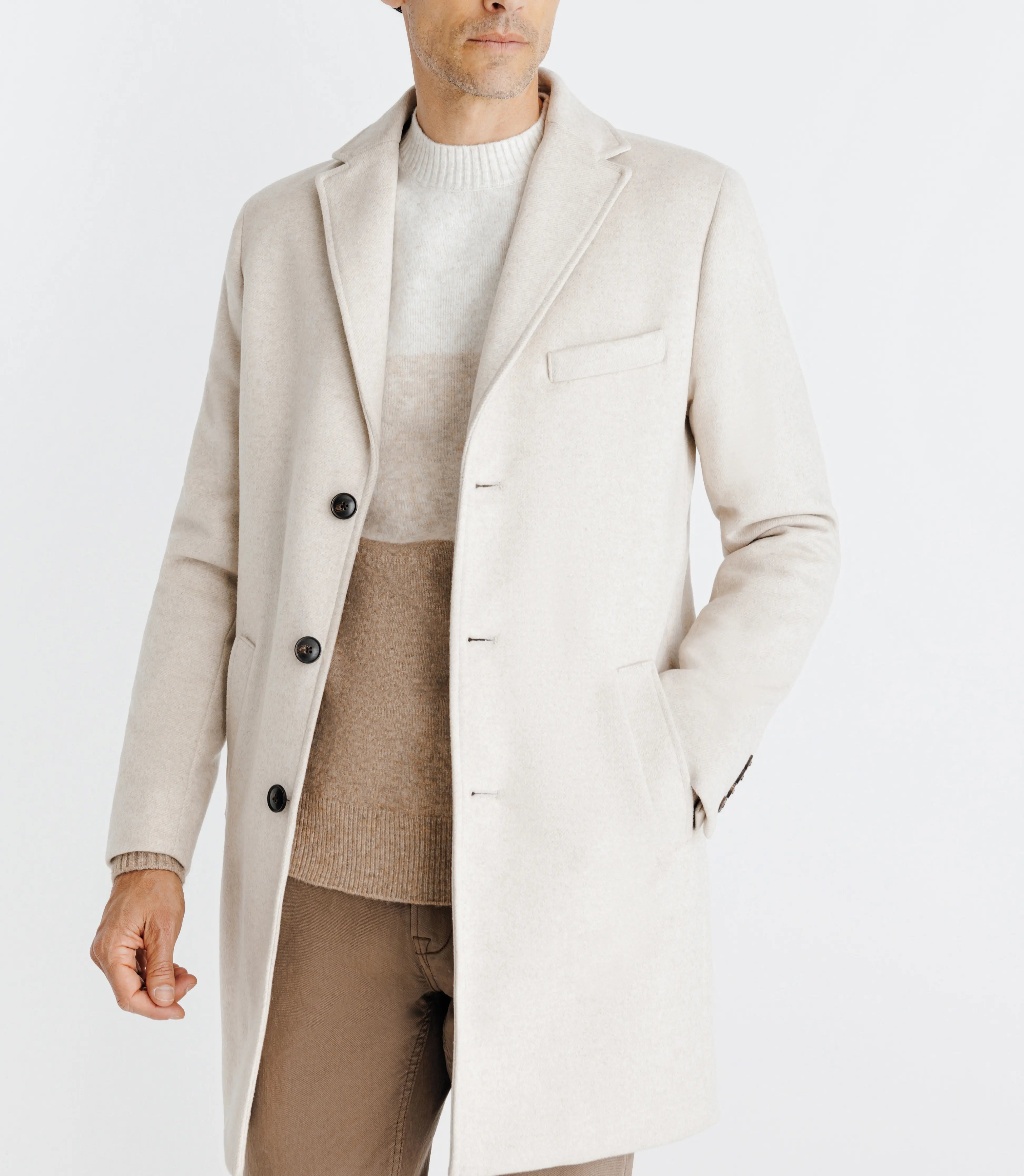 Manteau ville parementure beige - IZAC