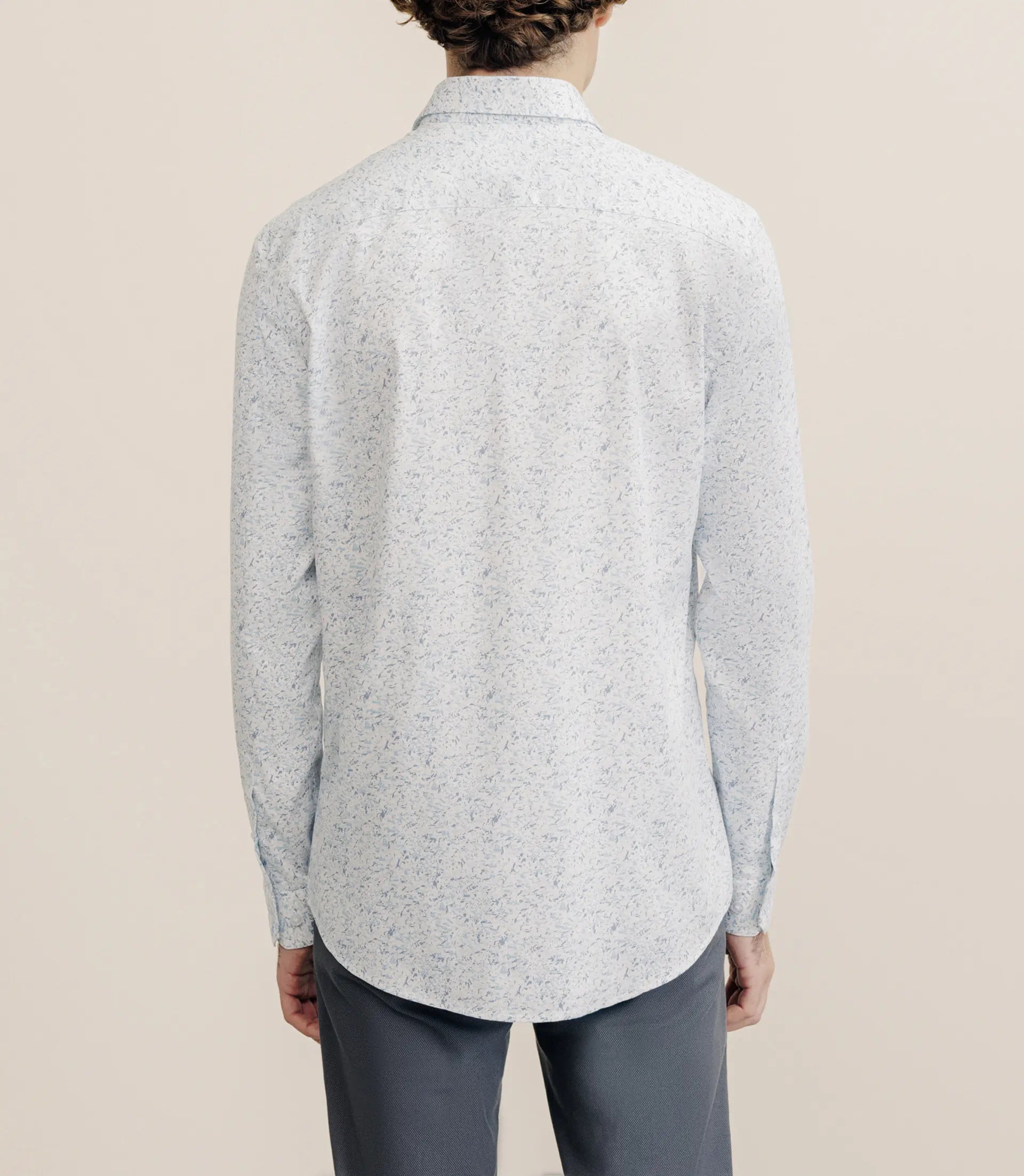 Chemise casual imprimée bleue - IZAC