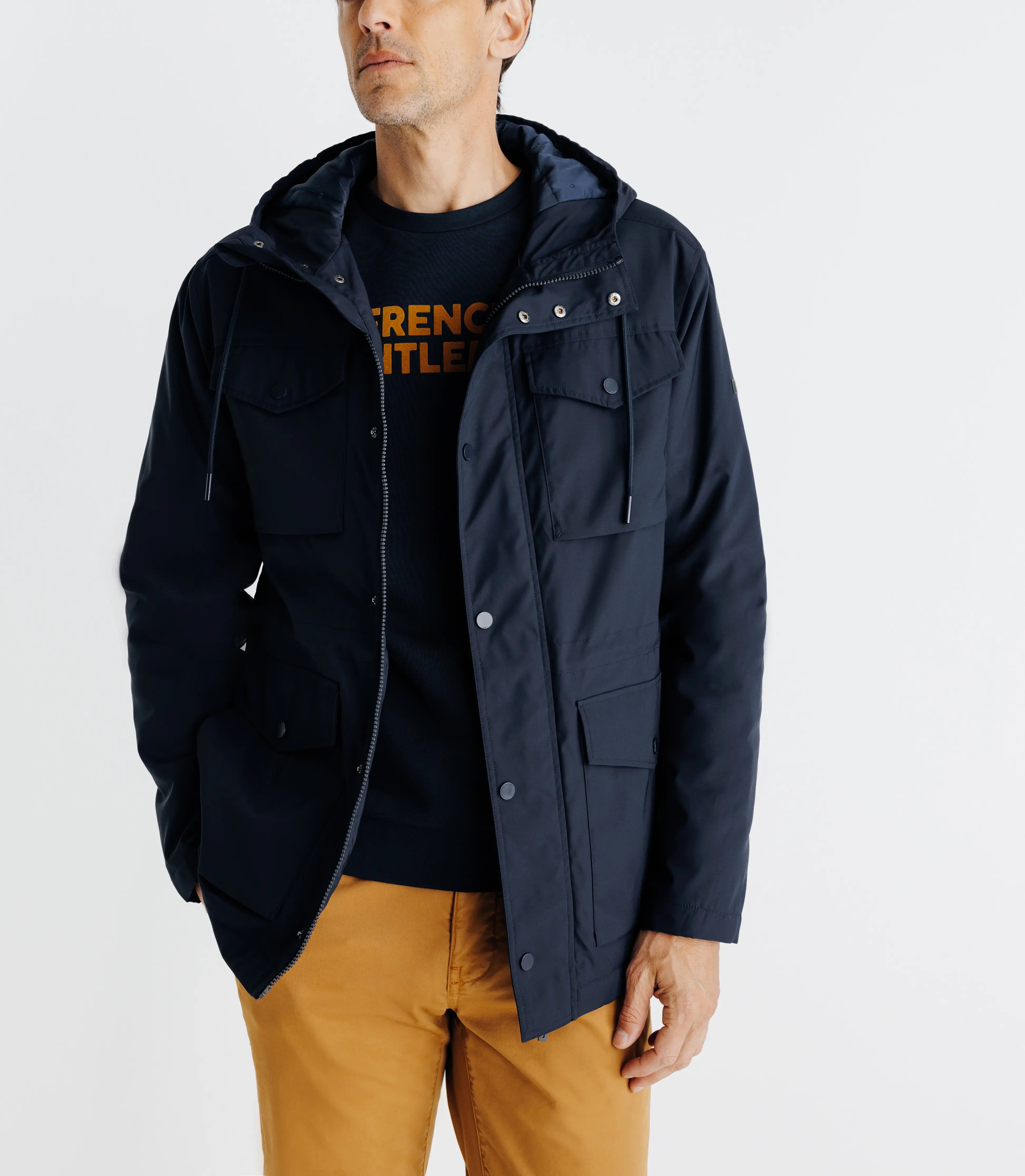 Parka avec capuche marine - IZAC