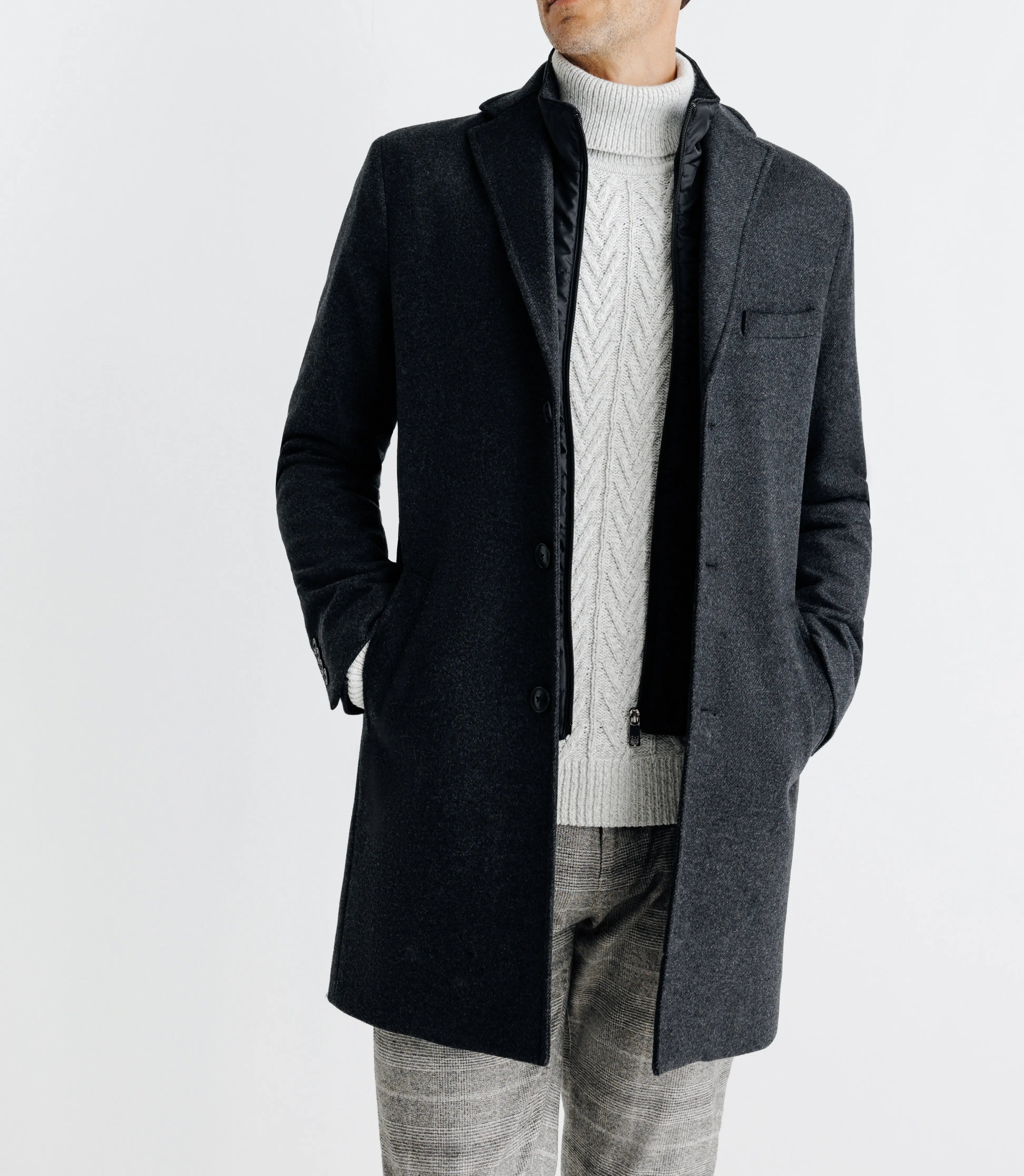 Manteau ville parementure gris - IZAC