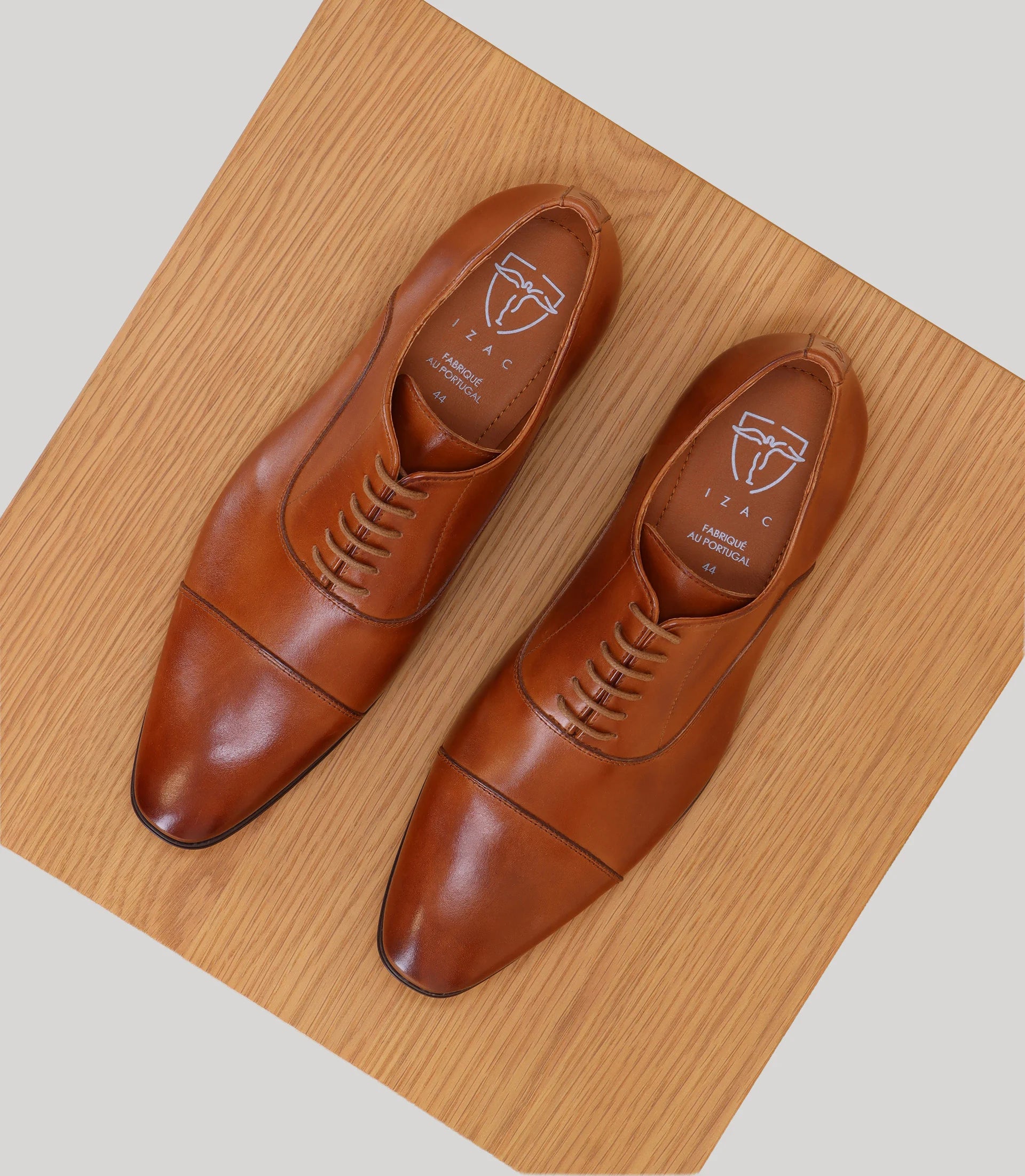 Chaussures richelieu en cuir marron - IZAC