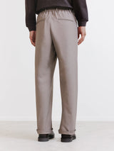 Pleated taupe chino trousers