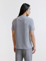 T-shirt en chevron gris chiné