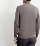 Pull col roulé châtain
