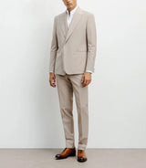 Beige double-breasted suit