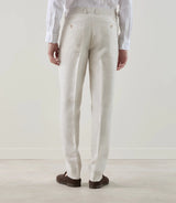 Pantalon ville 100% lin beige clair - IZAC