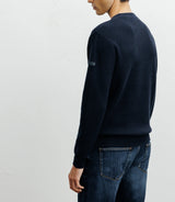 Round-neck navy sweater