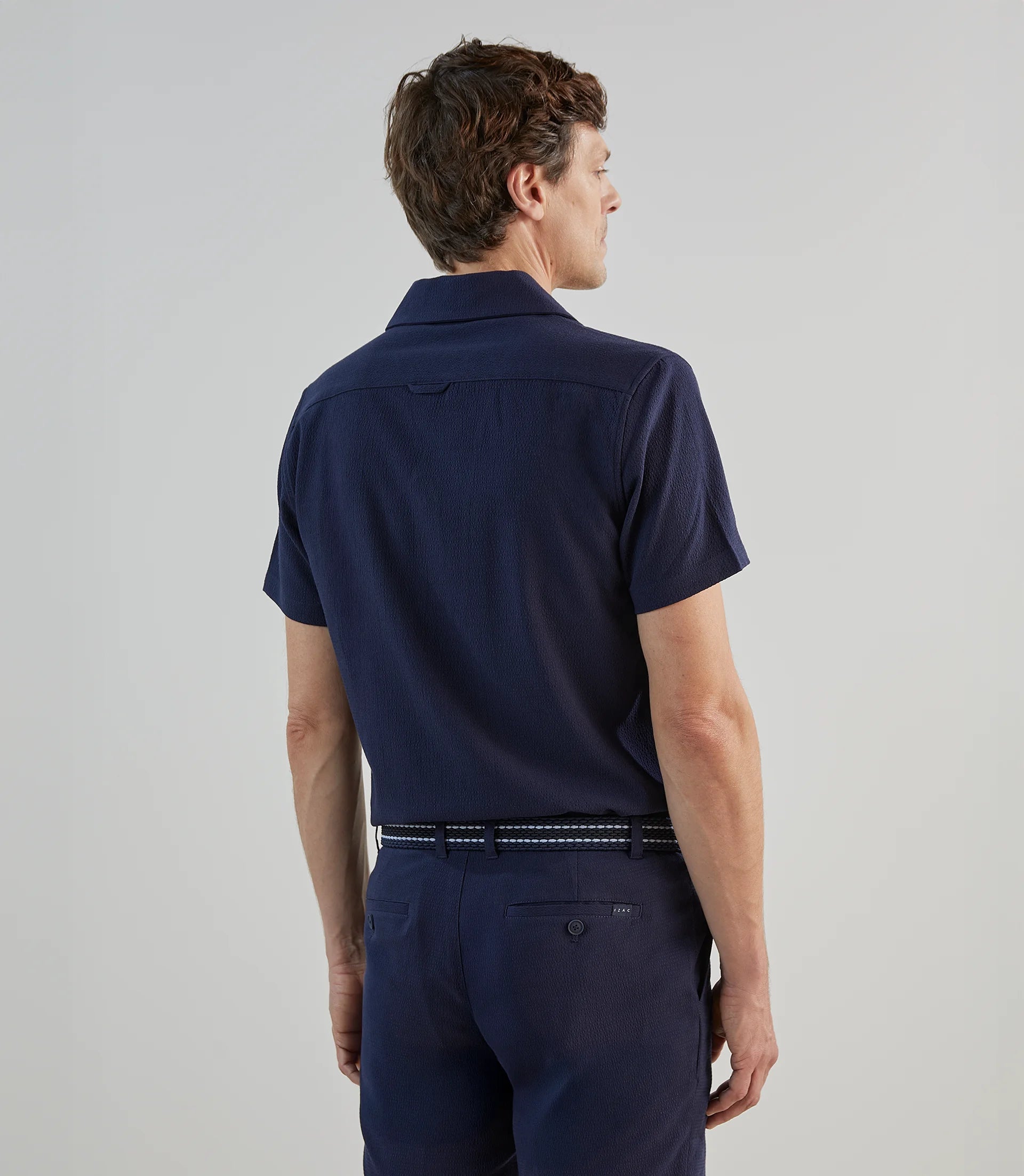 Chemise unie marine - IZAC