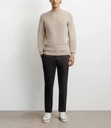 Round-neck sweater beige
