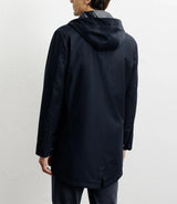 Parka légère à capuche marine