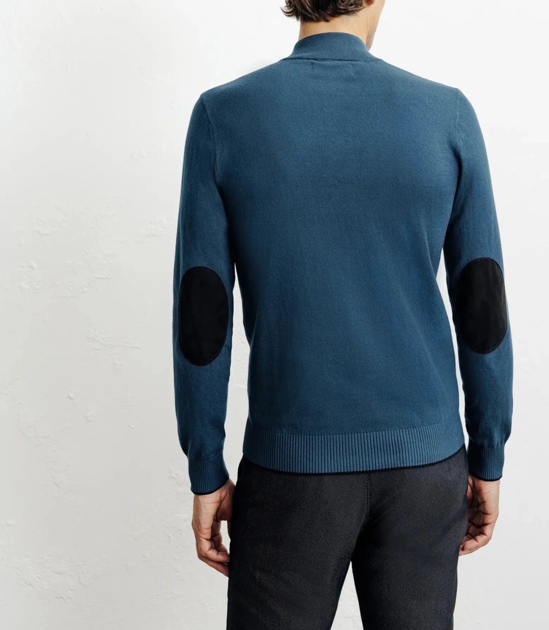 Pull col montant demi zippé canard