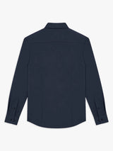 Chemise slim en maille jersey marine