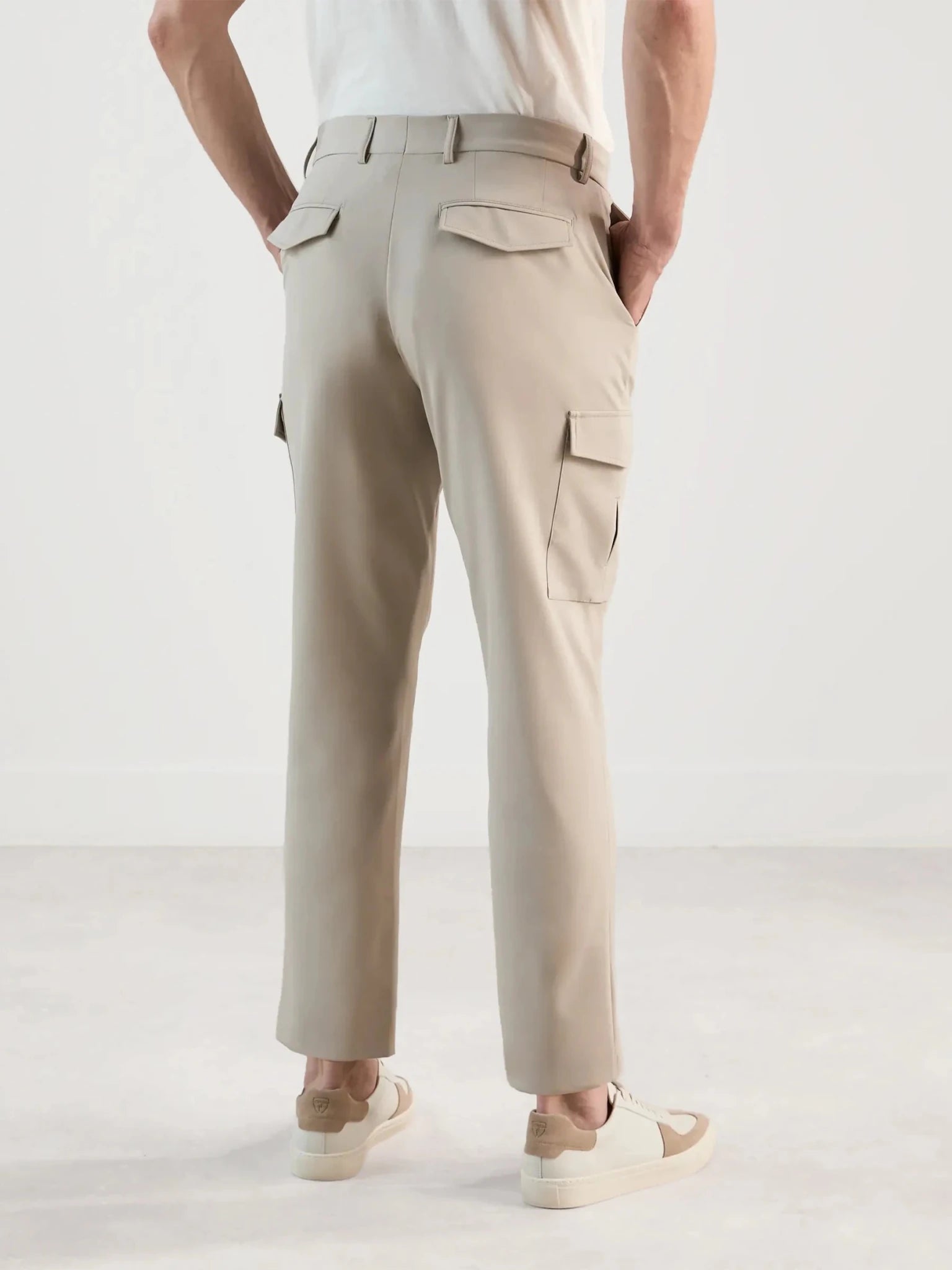 Pantalon cargo beige