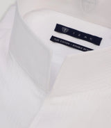 White philosopher's collar shirt