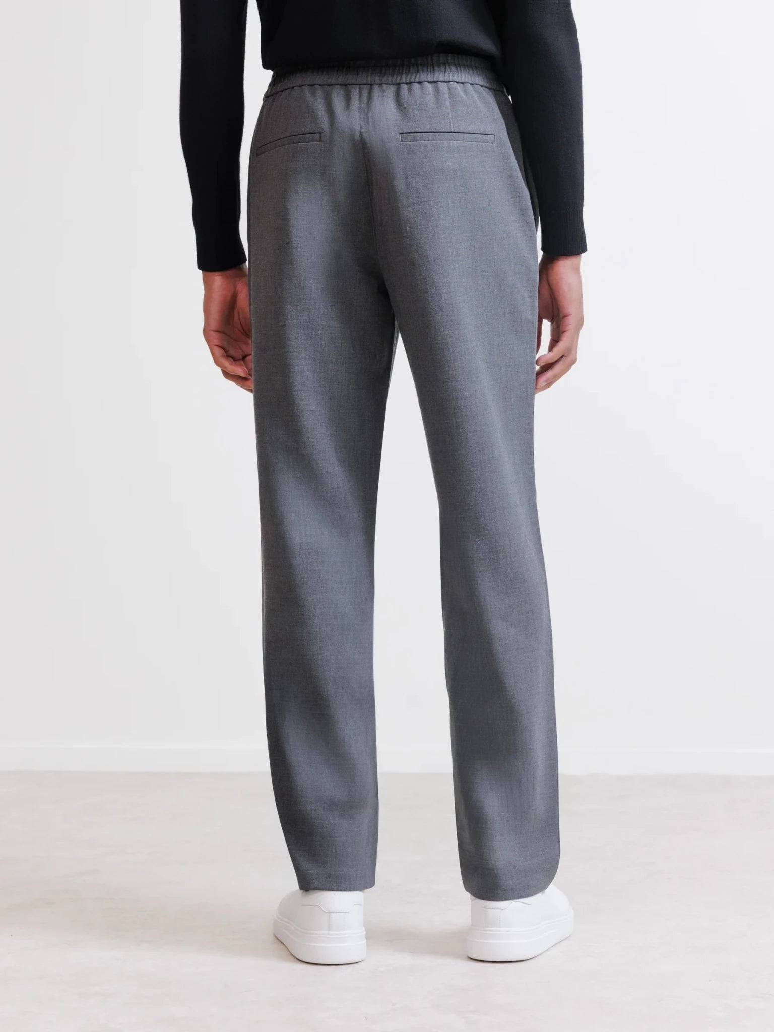 Pantalon à taille élastiquée anthracite
