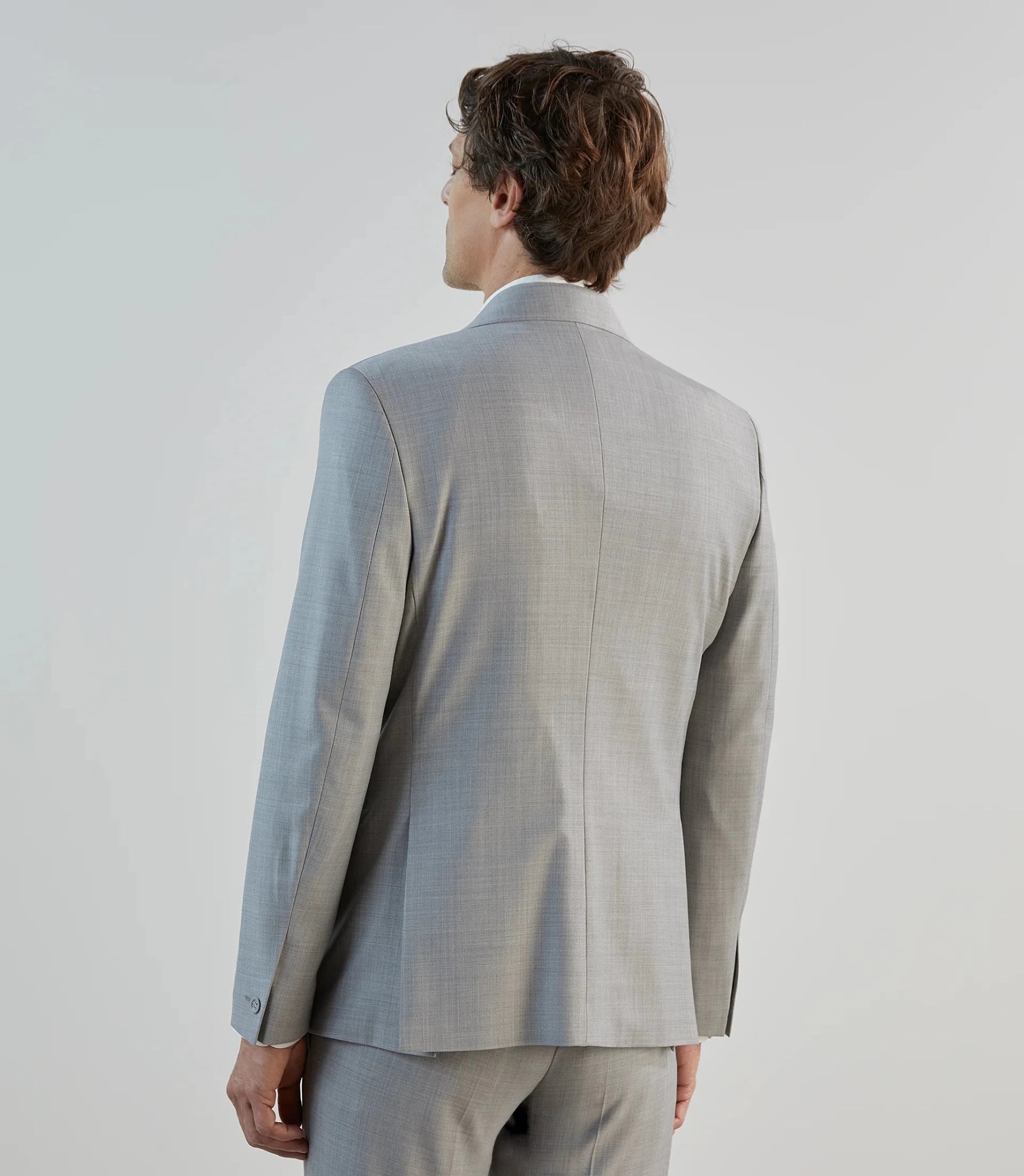 Costume 1 bouton gris ciel - IZAC