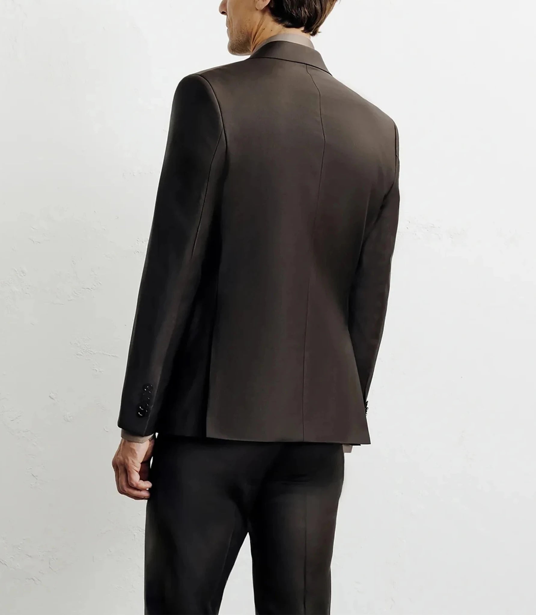 Brown 2-button wool suit