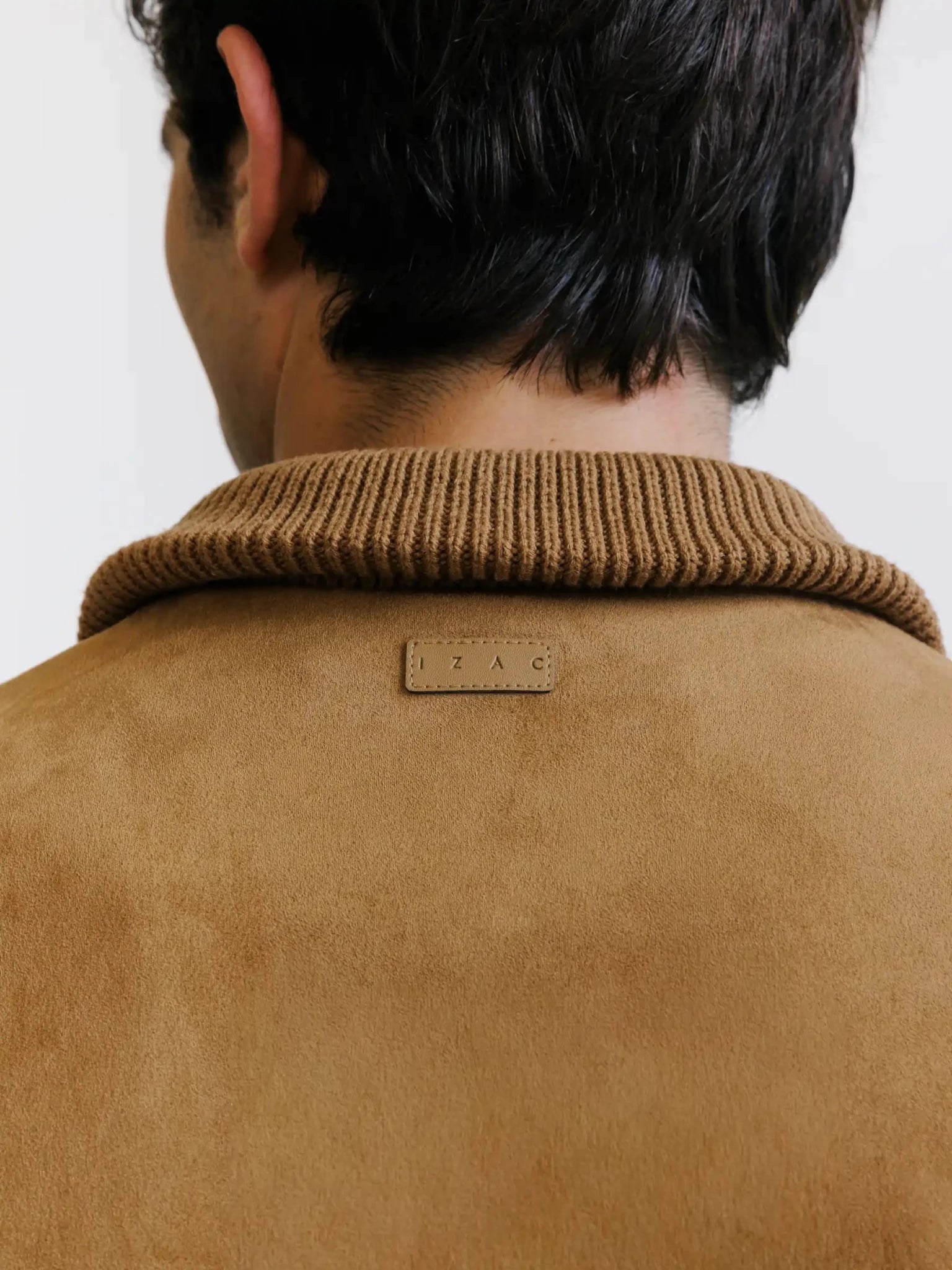 Gilet zippé bi-matière camel - IZAC