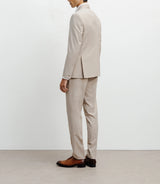 Beige double-breasted suit
