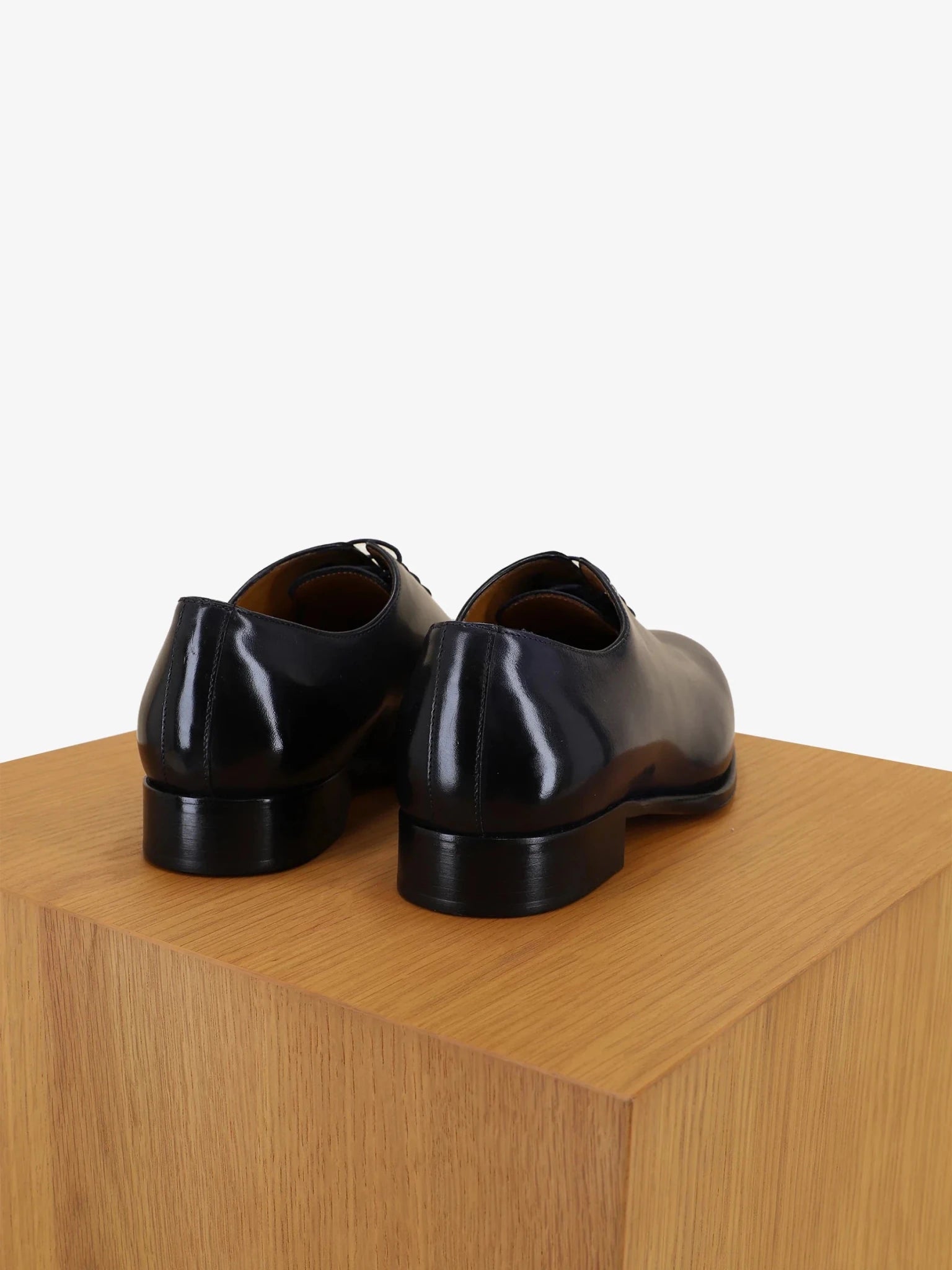 Richelieu en cuir marine