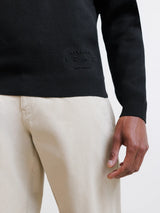 Black teddy round-neck jumper