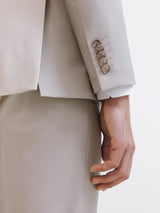 Costume 2 boutons en laine majoritaire beige