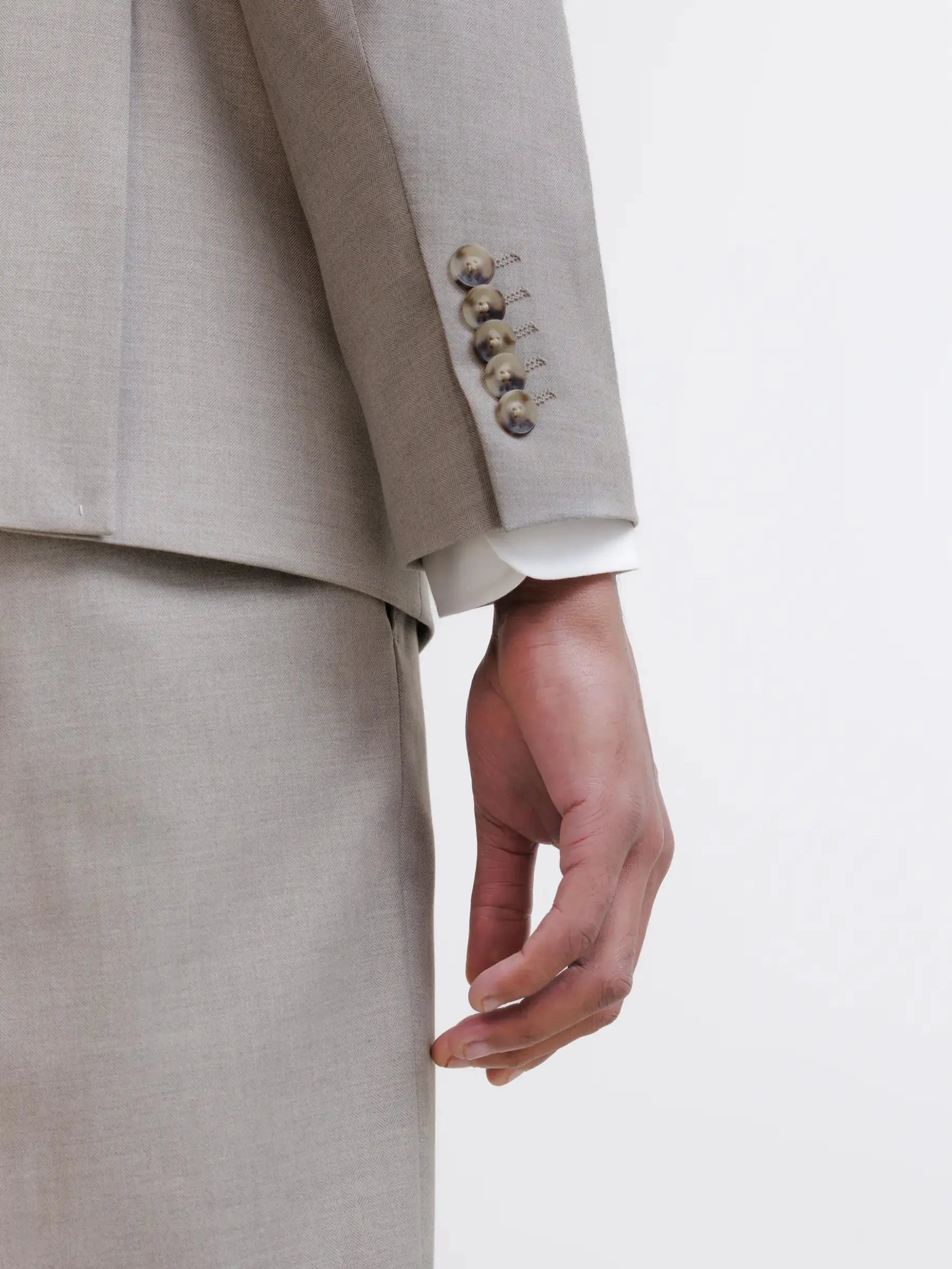 Beige 2-button suit
