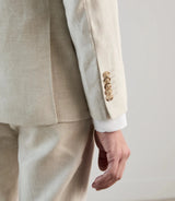 Veste ville croisée 100% lin beige
