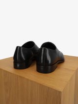 Black leather derby