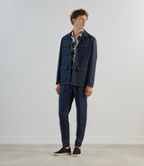 Pantalon casual avec cordon de serrage marine - IZAC