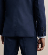 Costume 2 boutons en tissu faux uni marine