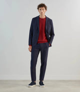City trousers in navy technical fabric