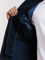 Knitted jacket with navy facing