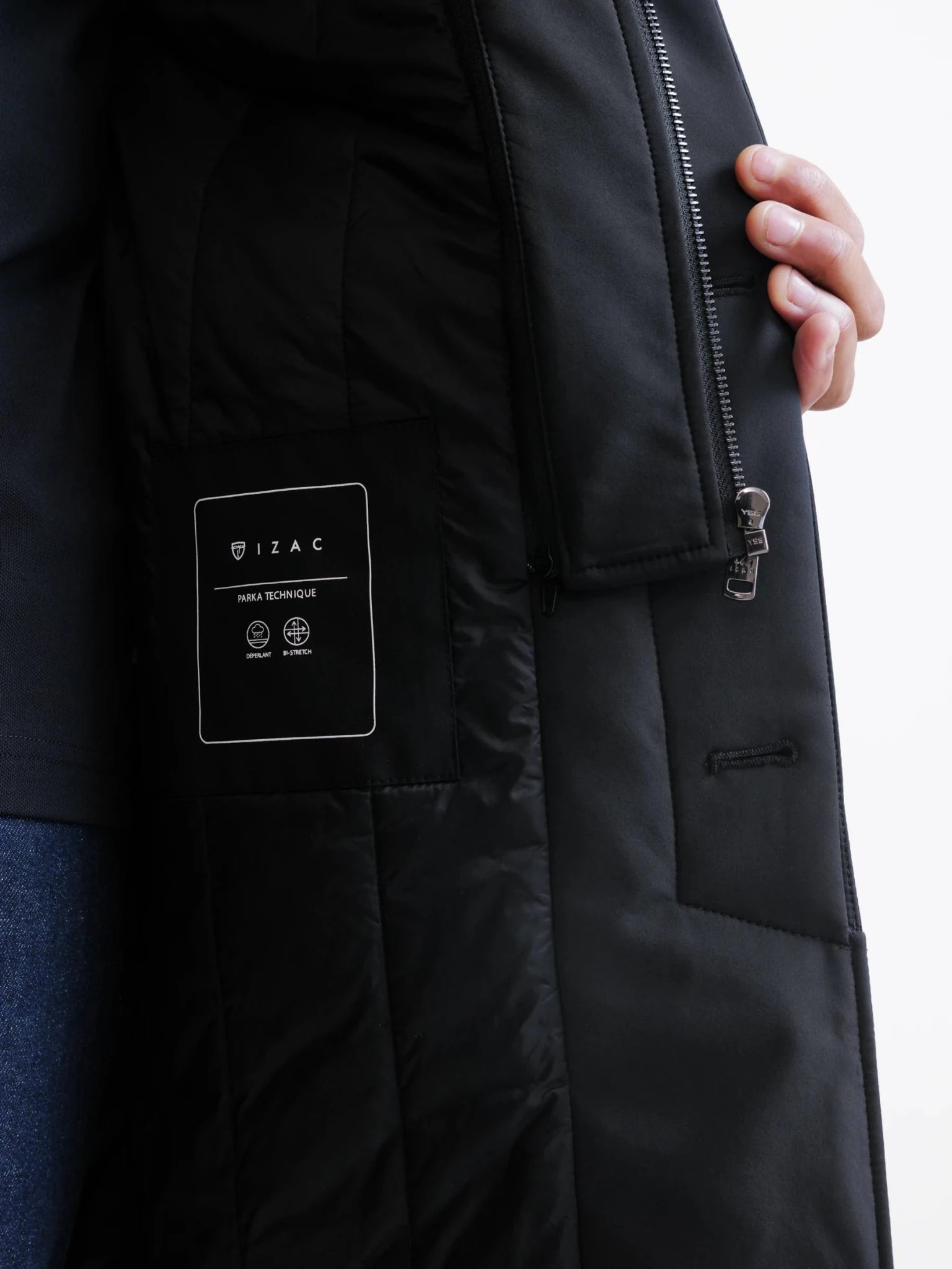 Manteau imperméable noir - IZAC
