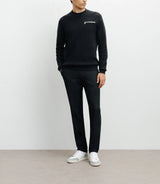 Black round-neck sweater