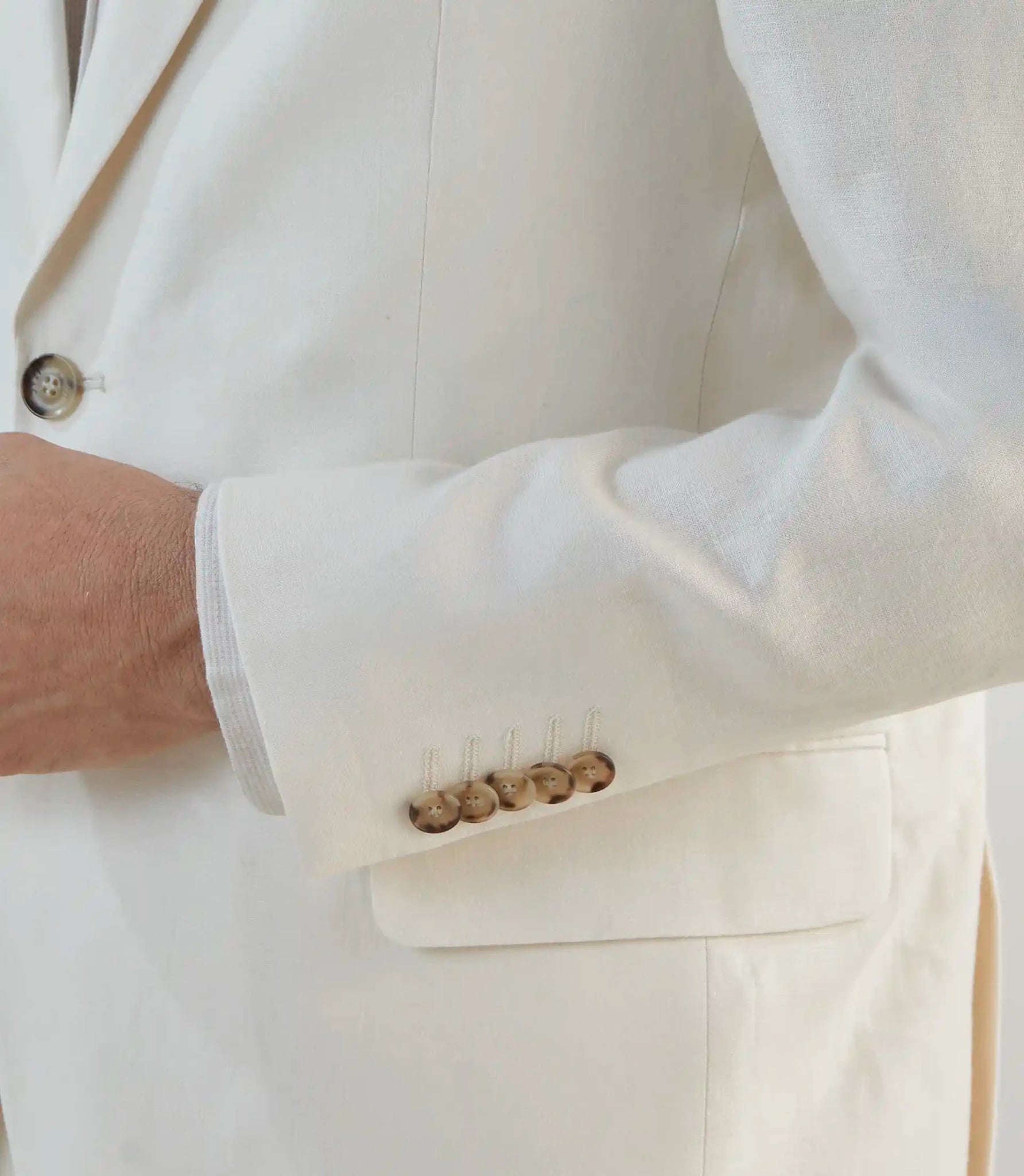 Veste ville 100% lin écru - IZAC