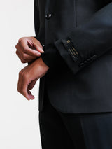 Black 100% Wool 2-Button Suit
