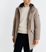 Taupe hooded parka