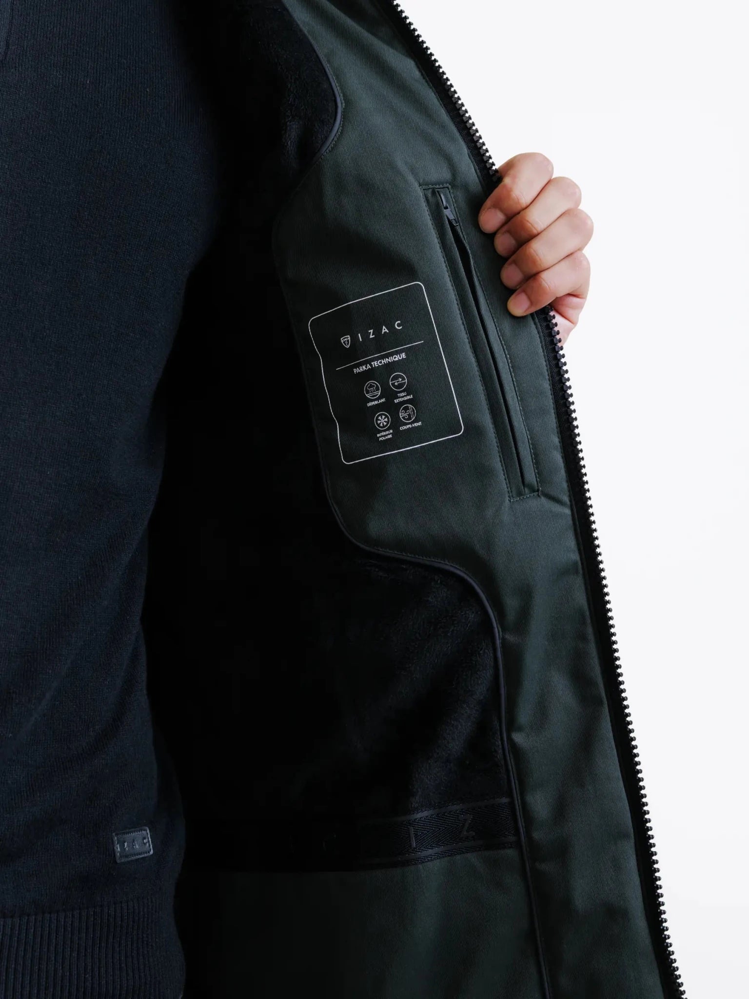 Parka à capuche kaki - IZAC