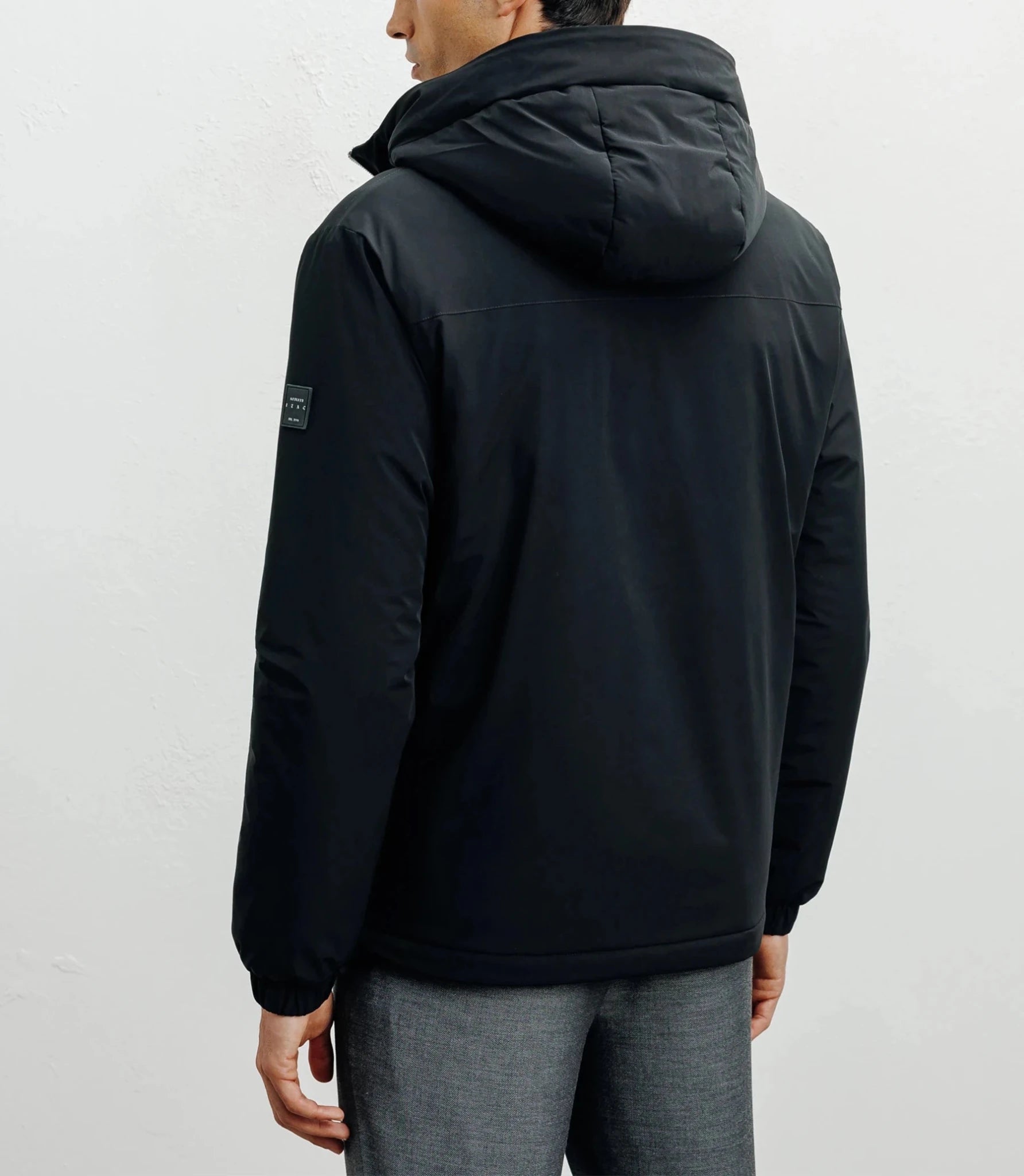 Blouson à capuche noir - IZAC