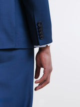 2-button suit, majority wool, blue