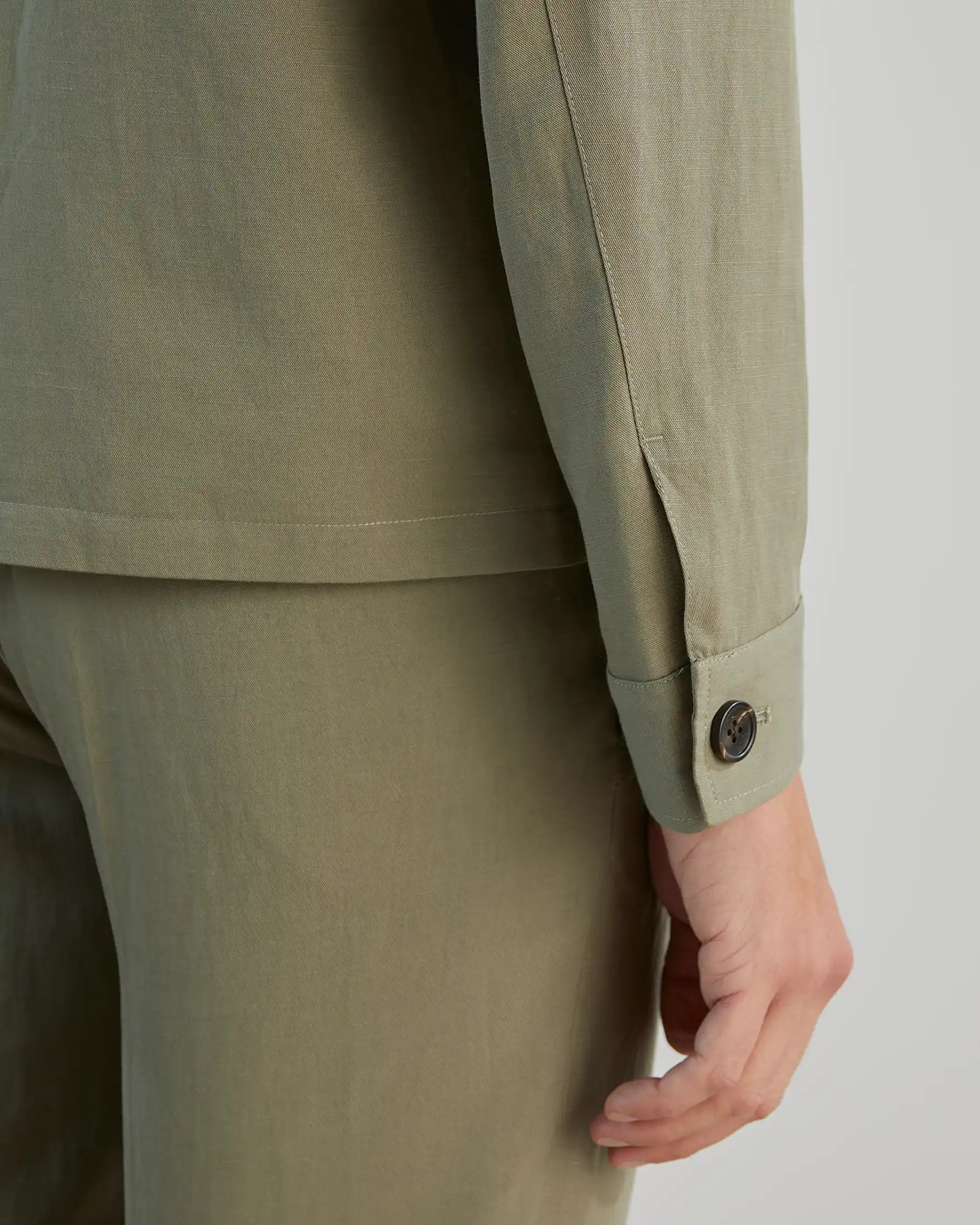 Veste casual col chemise kaki - IZAC